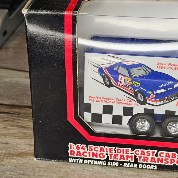 Racing Champions #9 Bill Elliot Melling Blue NASCAR Race Car Transporter‎ 1/64 - Picture 9 of 9